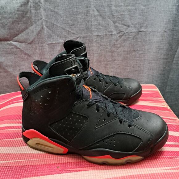 %Nike Air Jordan 6 Retro Infrared Black (2014) Men Size 10.5 / AJ12 main image 7